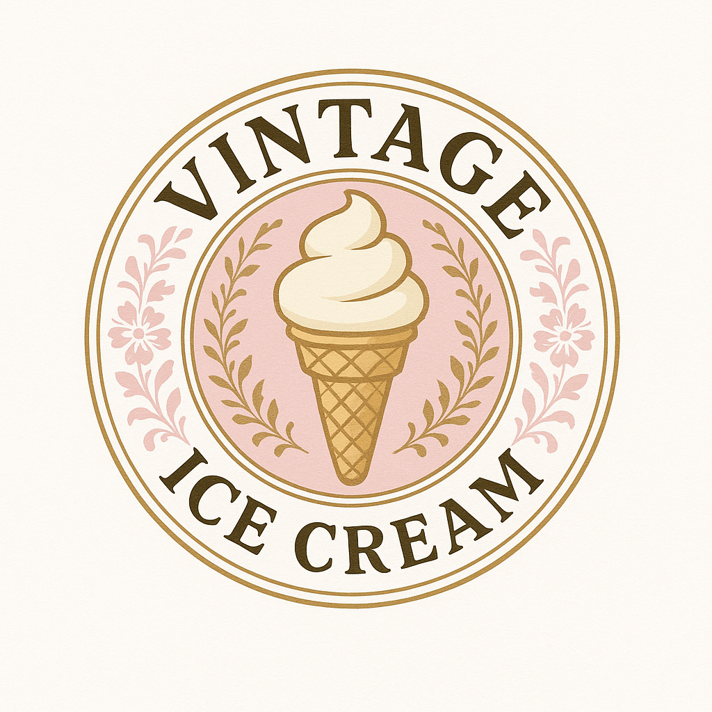 vintage badge-style ice-cream logo 3