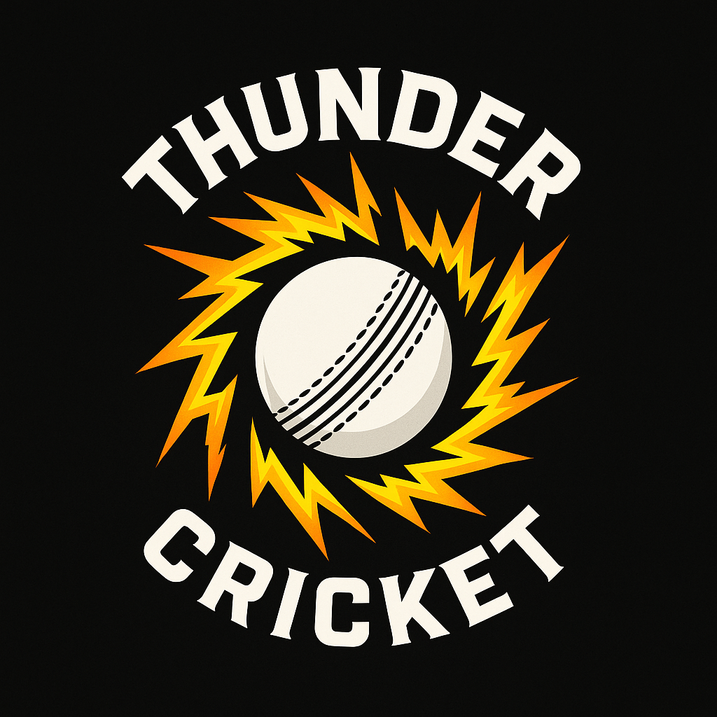 hunder-themed cricket logo