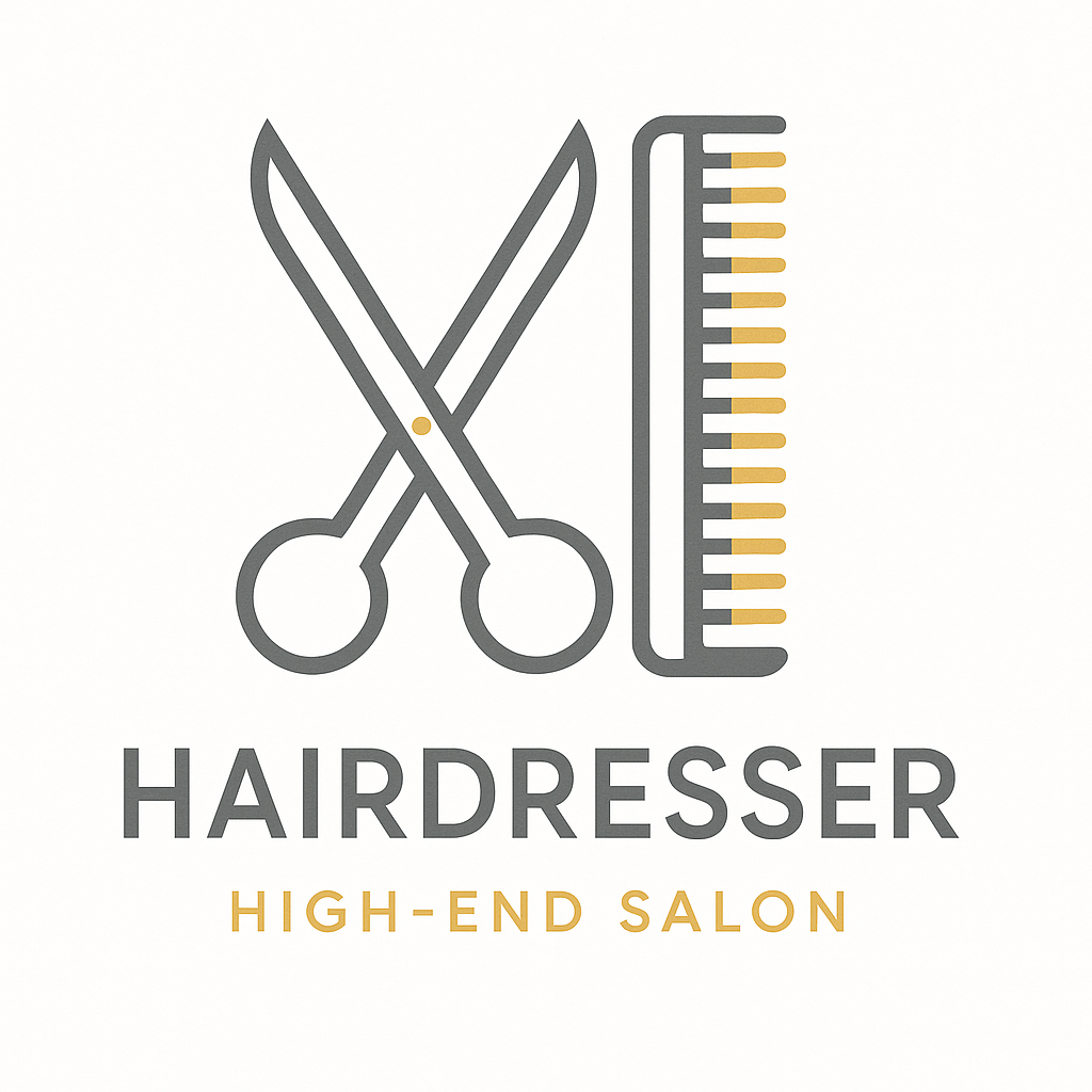 Minimalist modern hairdresser logo 02
