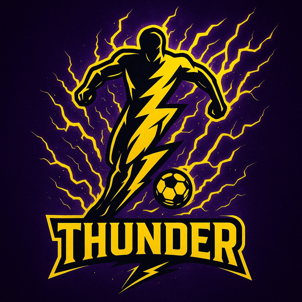  thunder-themed soccer logo 