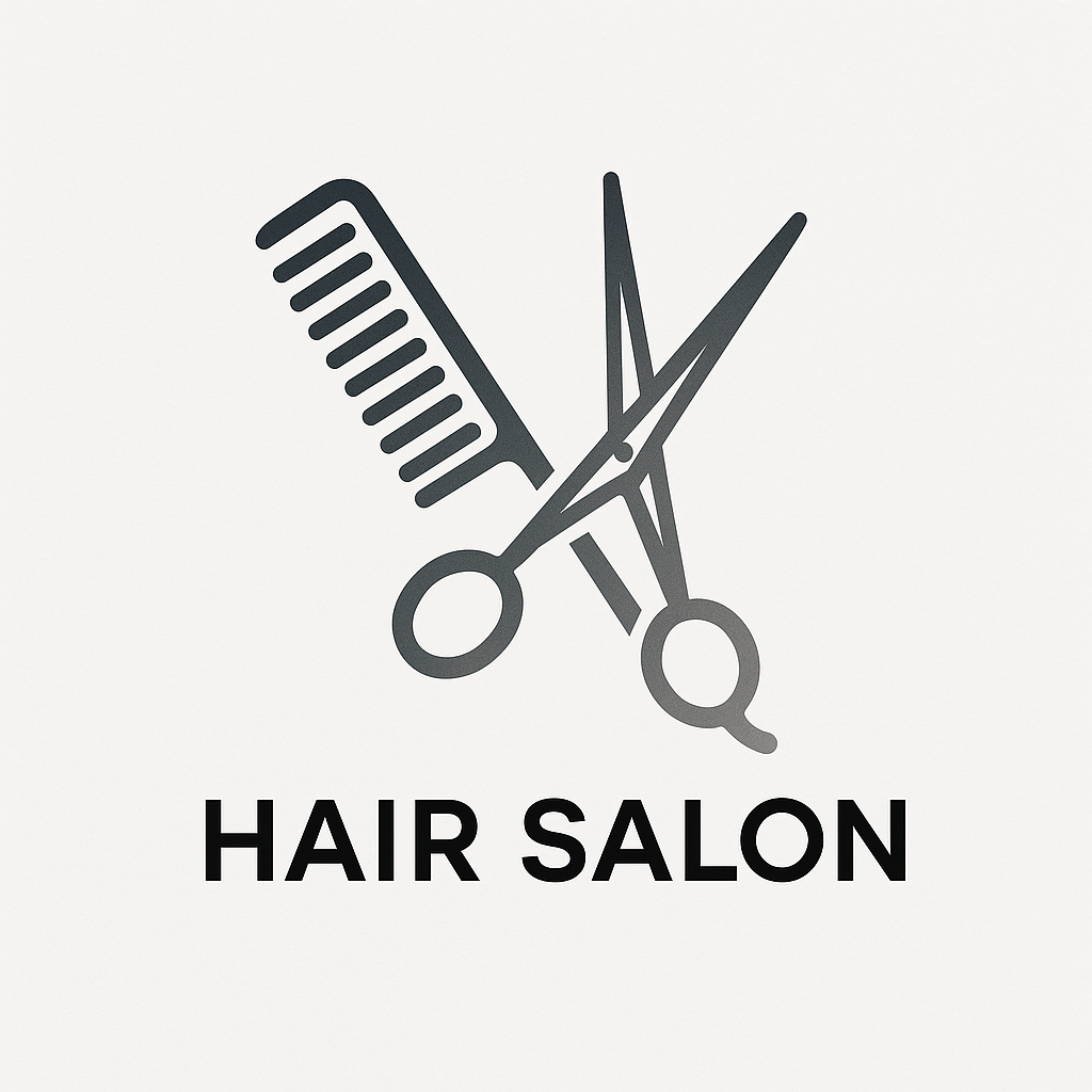 Minimalist line-art hairdresser logo 02