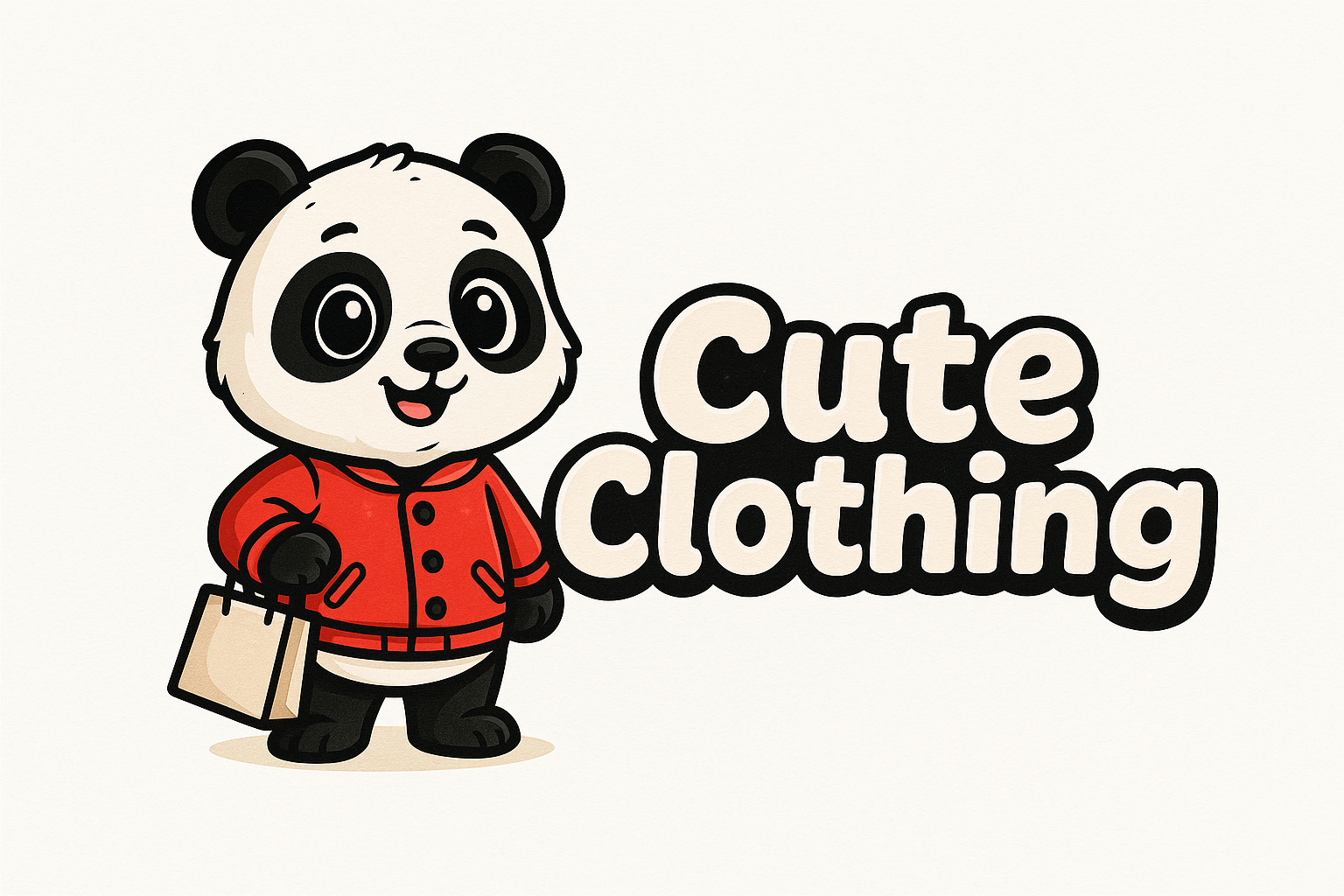 cute cartoon-style clothing logo 