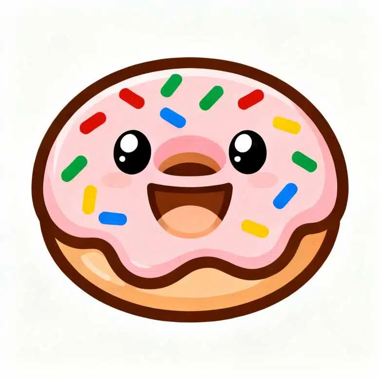 playful donut logo