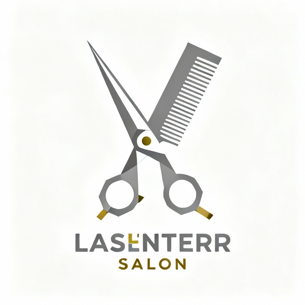 Minimalist modern hairdresser logo