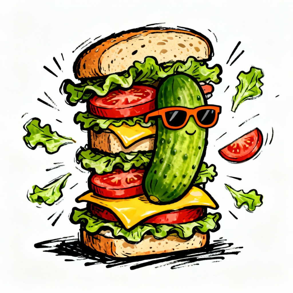 hand-drawn sandwich logo 4