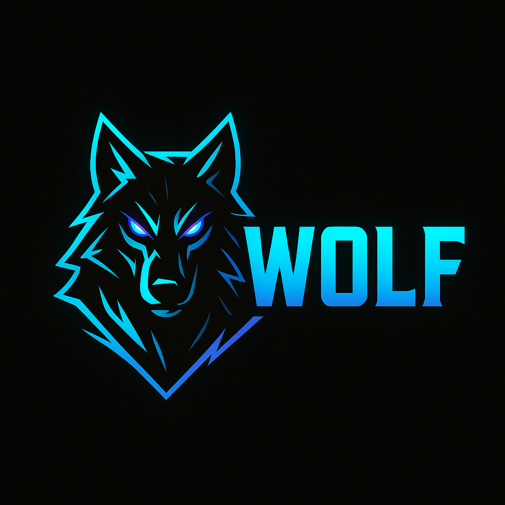 fierce wolf-themed gaming logo2