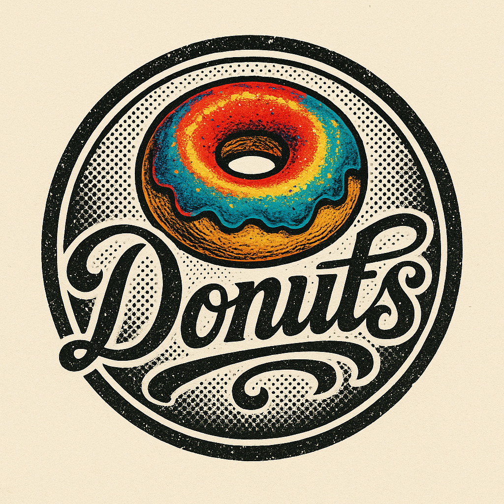 hand-drawn doughnut logo 2