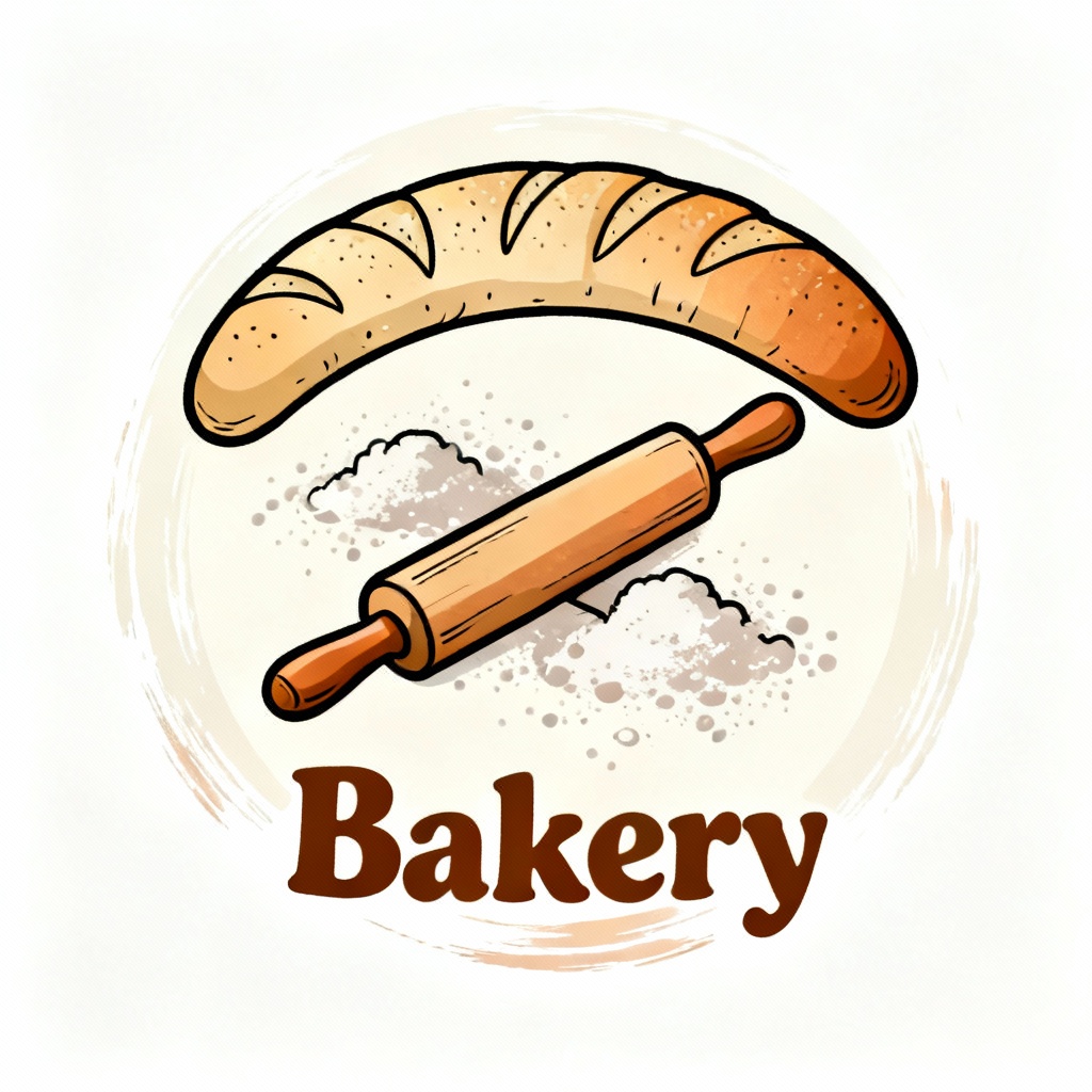 hand-drawn bakery logo 5
