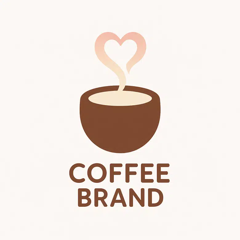 Modern flat icon coffee logo 01