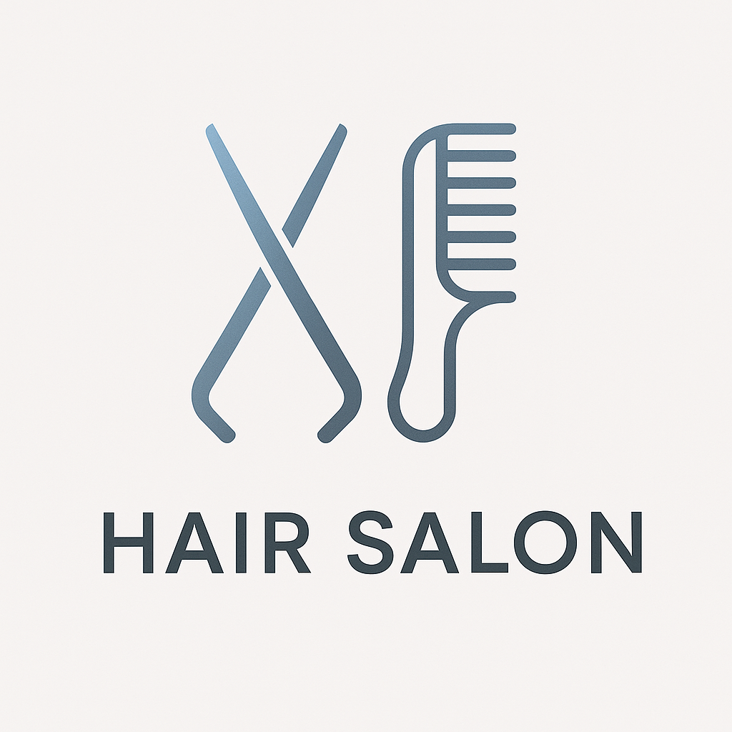 Minimalist modern hairdresser logo 03