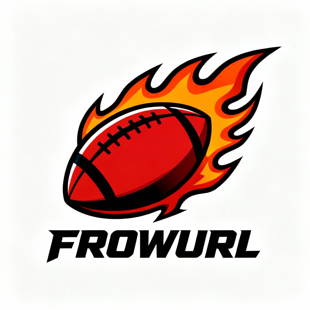flaming football logo 111