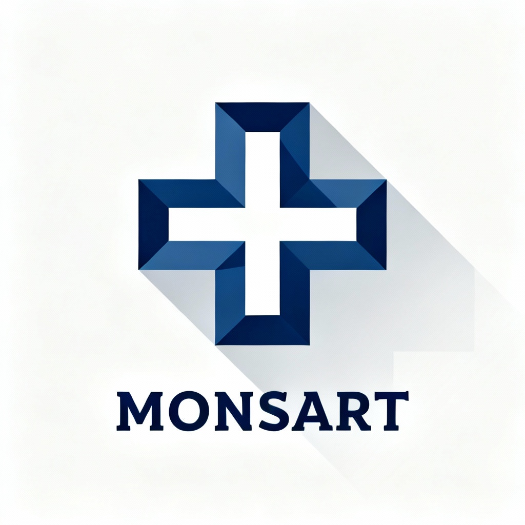 logo with geometric cross 