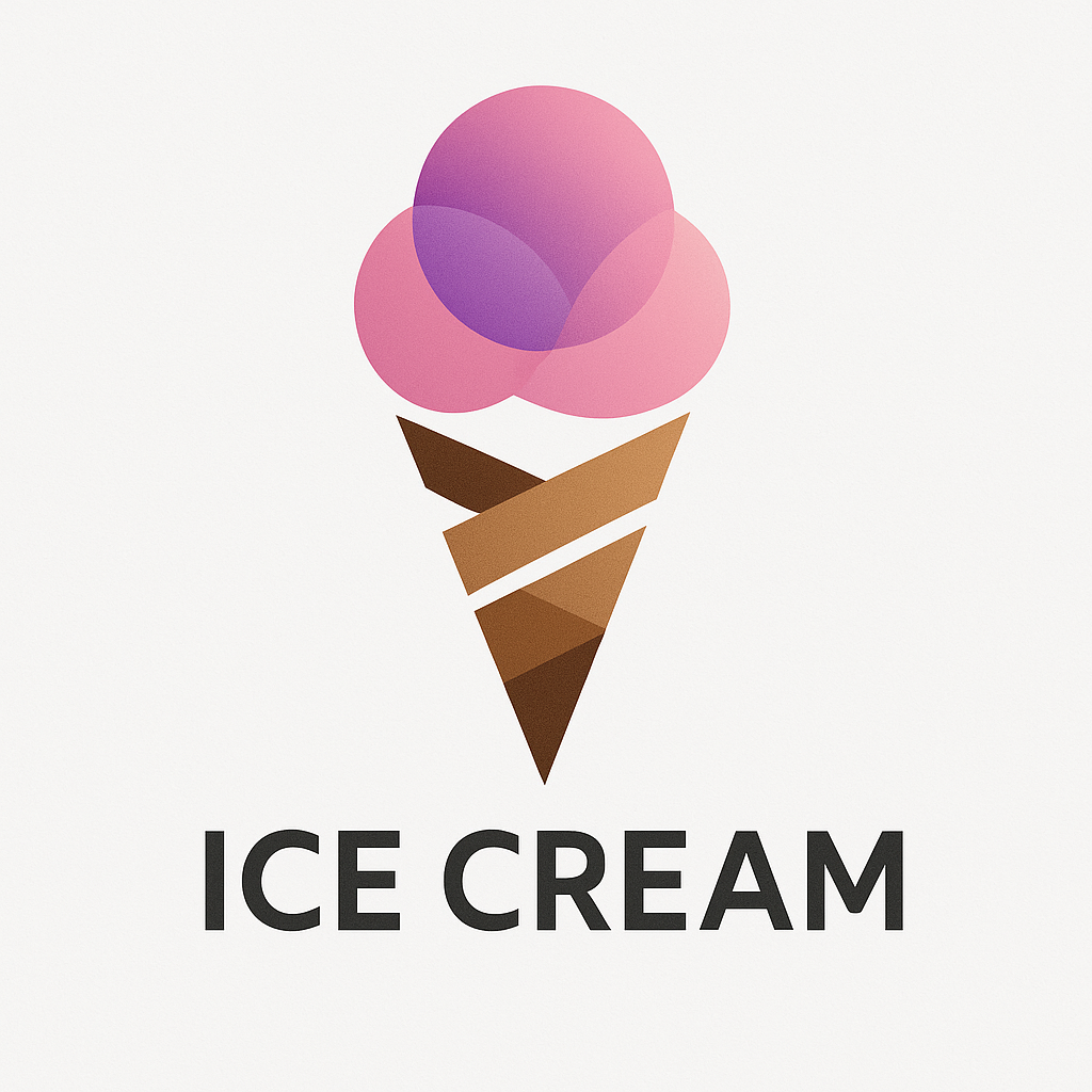 modern geometric ice-cream logo 2
