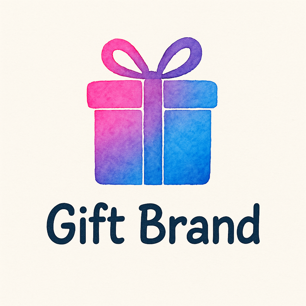 a watercolor gift logo