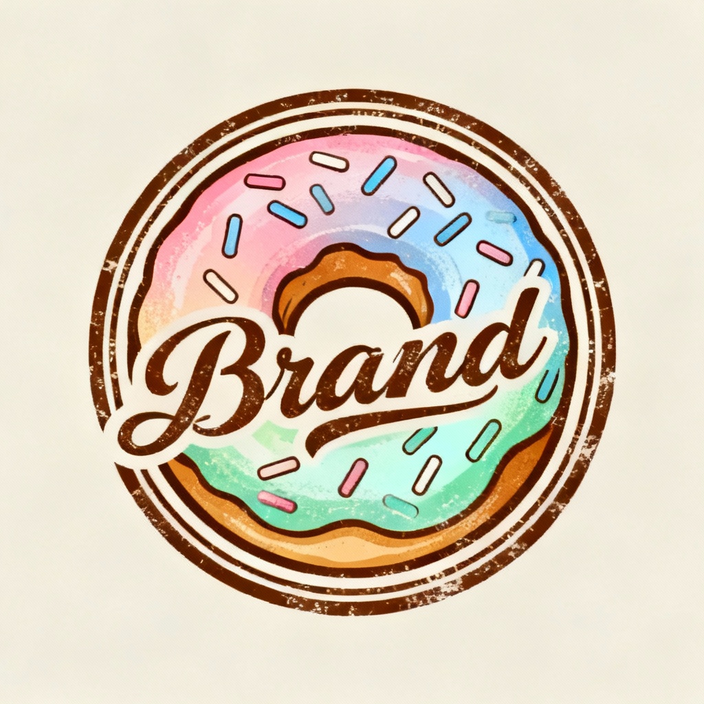 hand-drawn doughnut logo 5