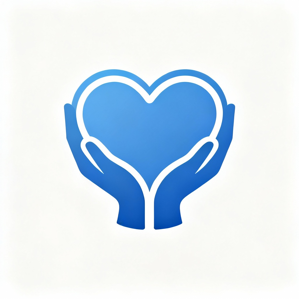 a heart and hands icon