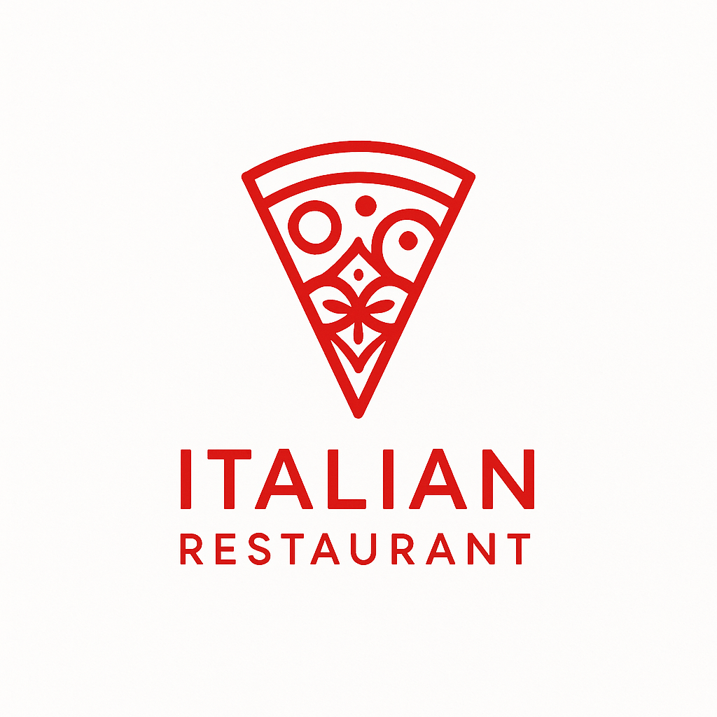 minimalist Italian restaurant logo