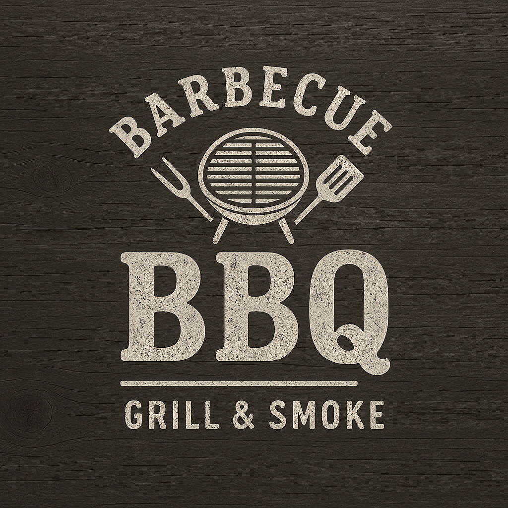  BBQ logo with wooden