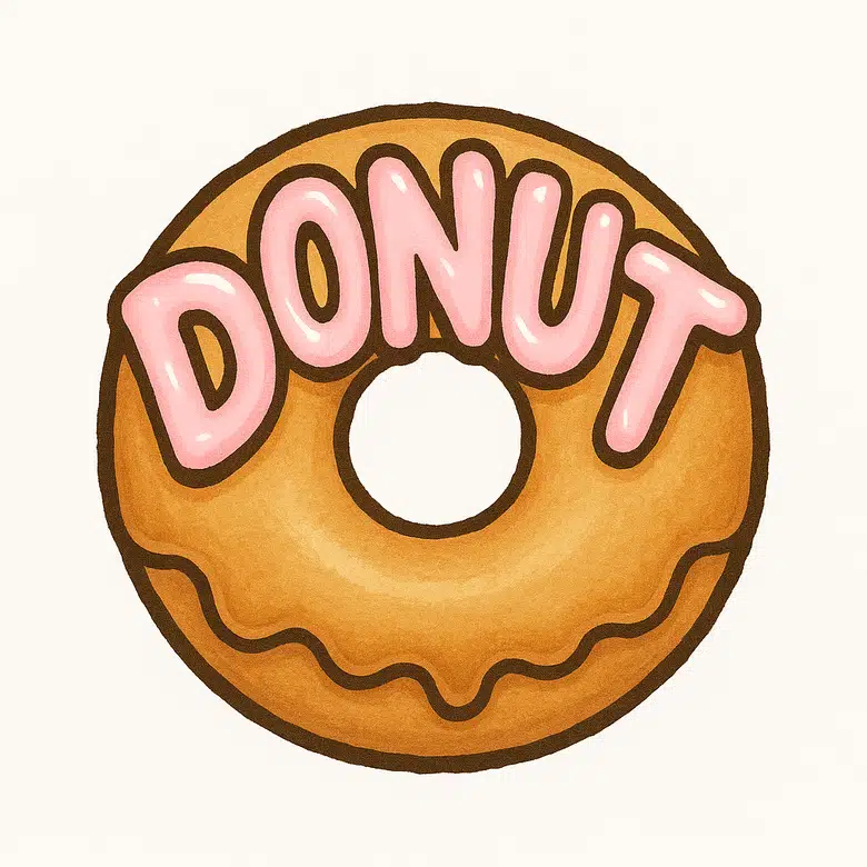 a hand-lettered donut logo2