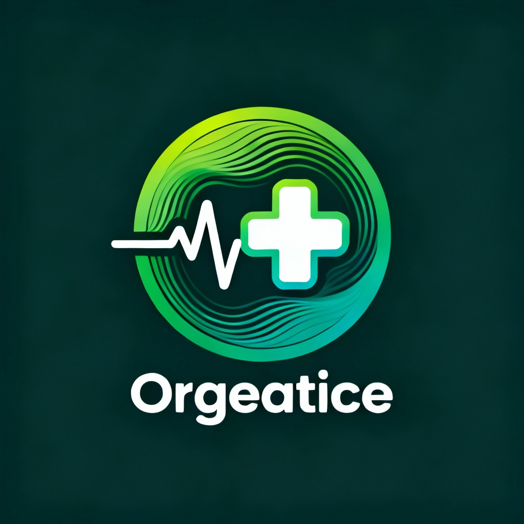  circular emblem with a heartbeat line