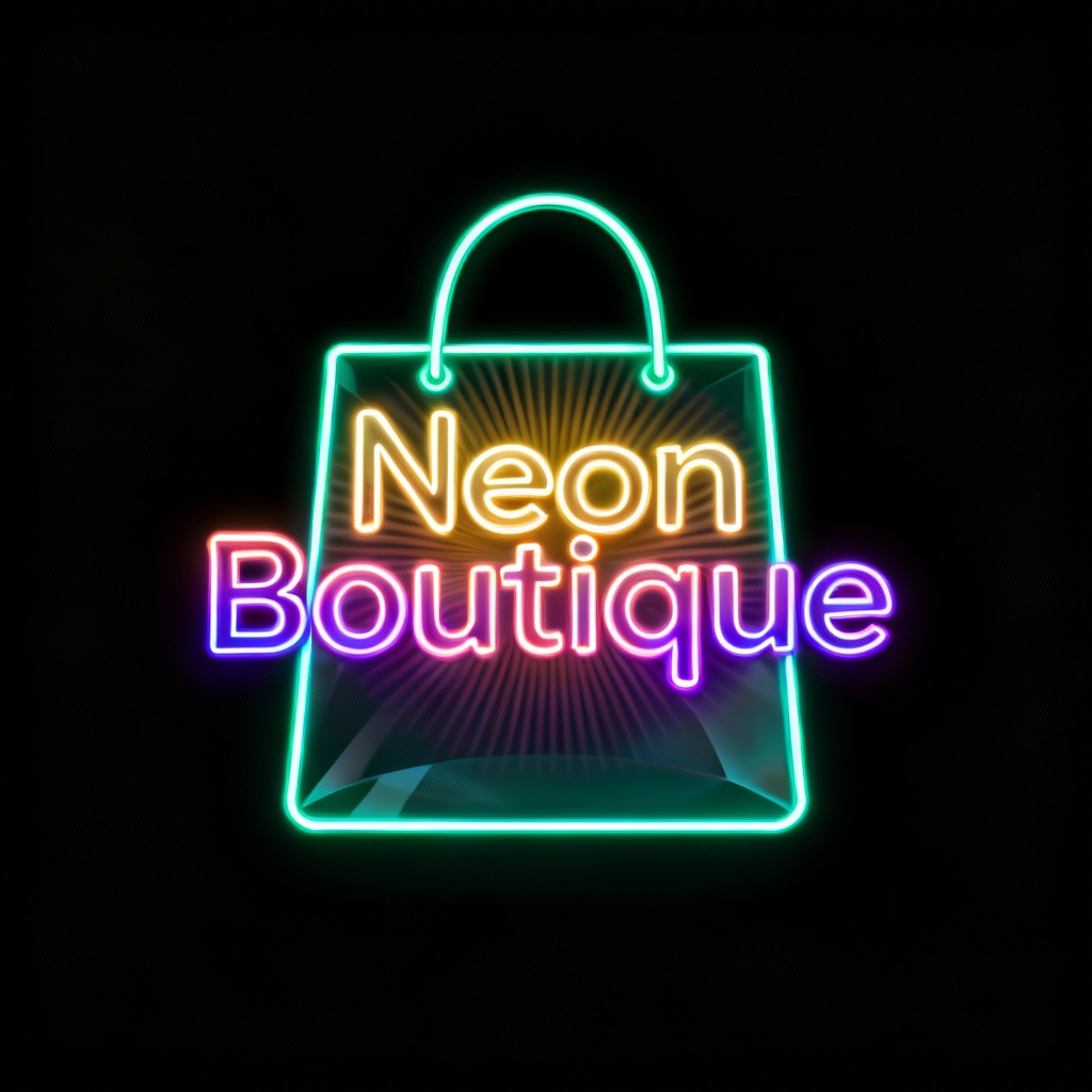 a neon boutique shop logo1