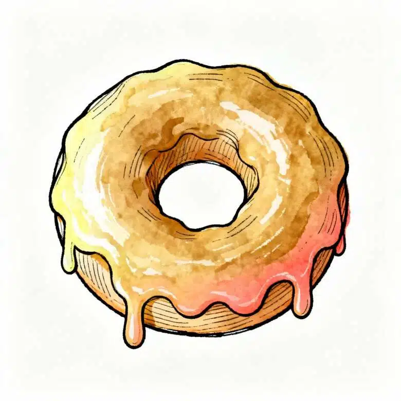 a hand-drawn sketch donut logo1