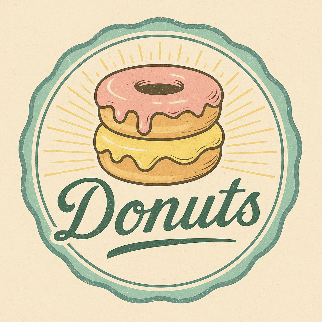 hand-drawn doughnut logo 4