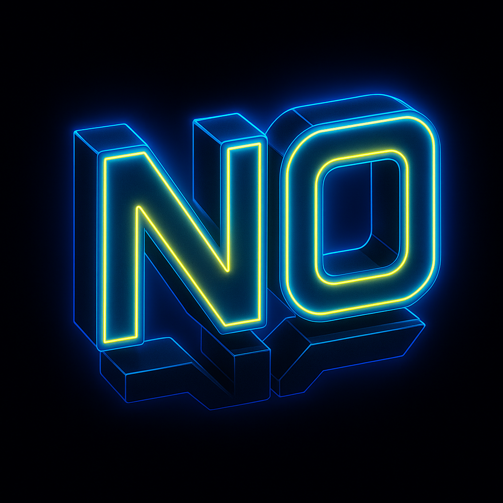 3D neon-letter logo