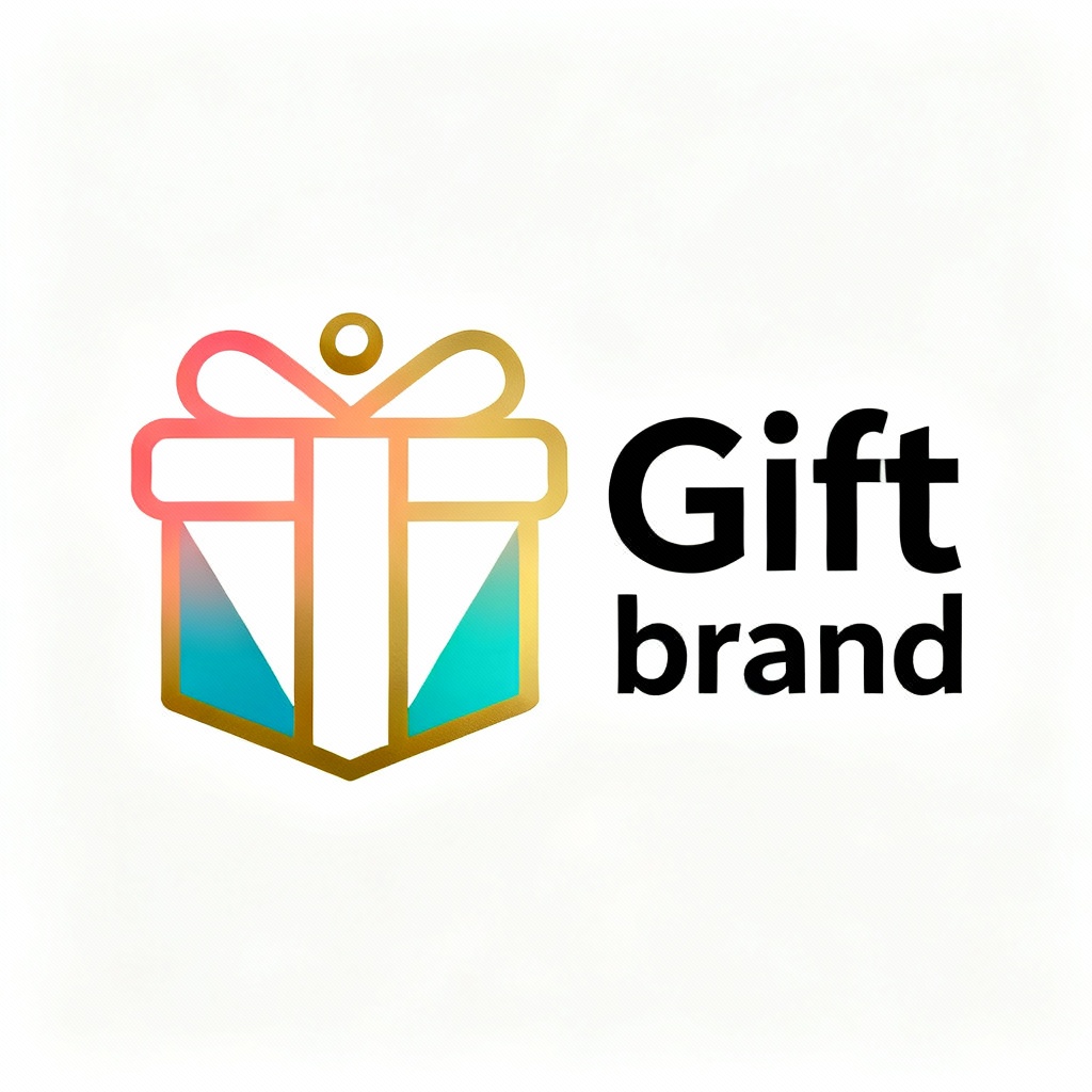 modern flat gift logo