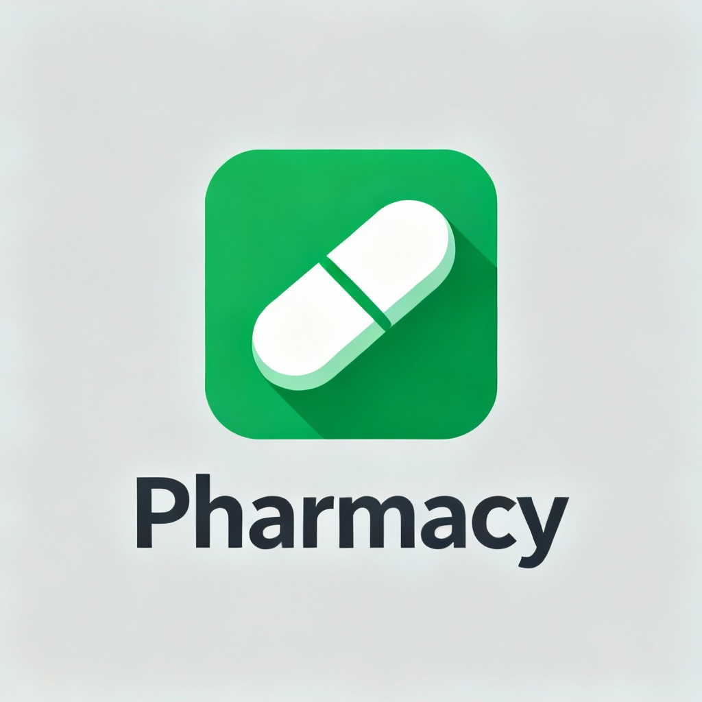 Modern flat icon pharmacy logo 02