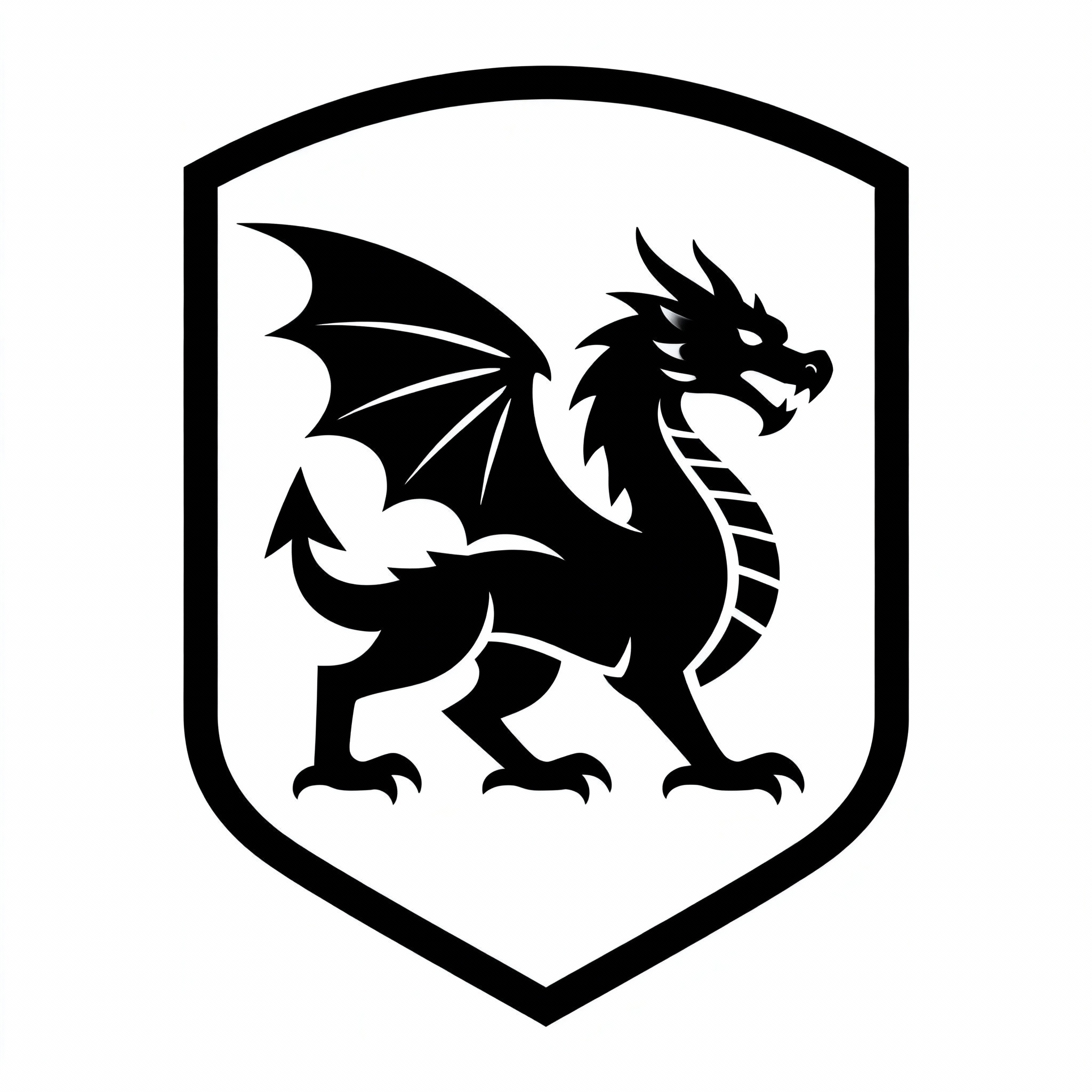 minimalist dragon emblem 