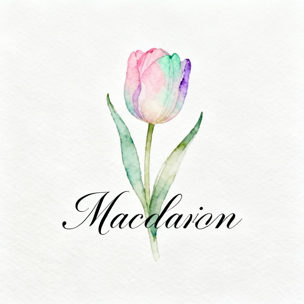 a watercolor flower shop logo 