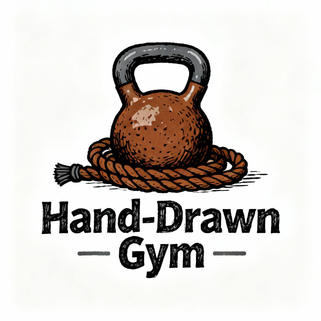 hand-drawn gym logo 3