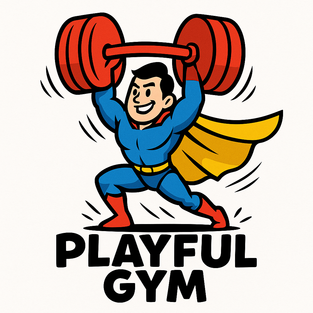 playful gym mascot logo 1