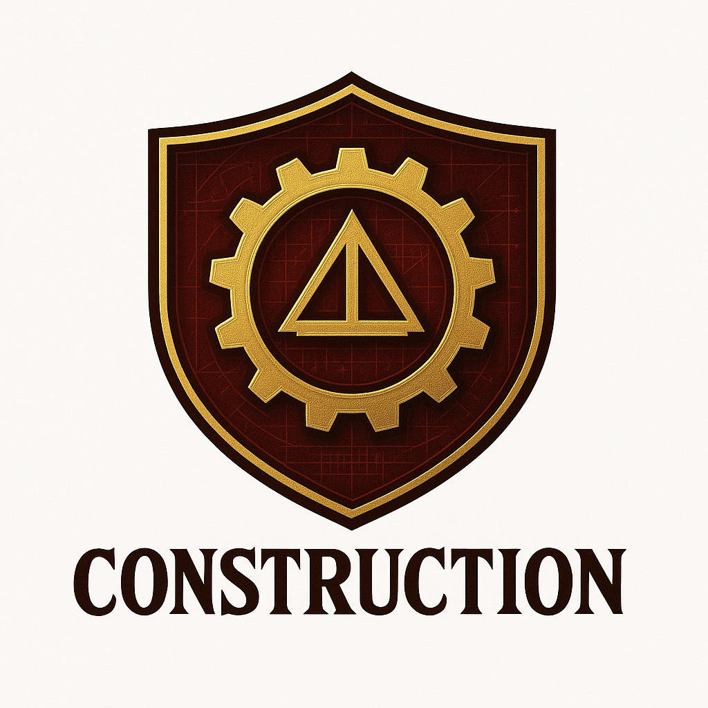  construction logo inspired by city skylines with 1