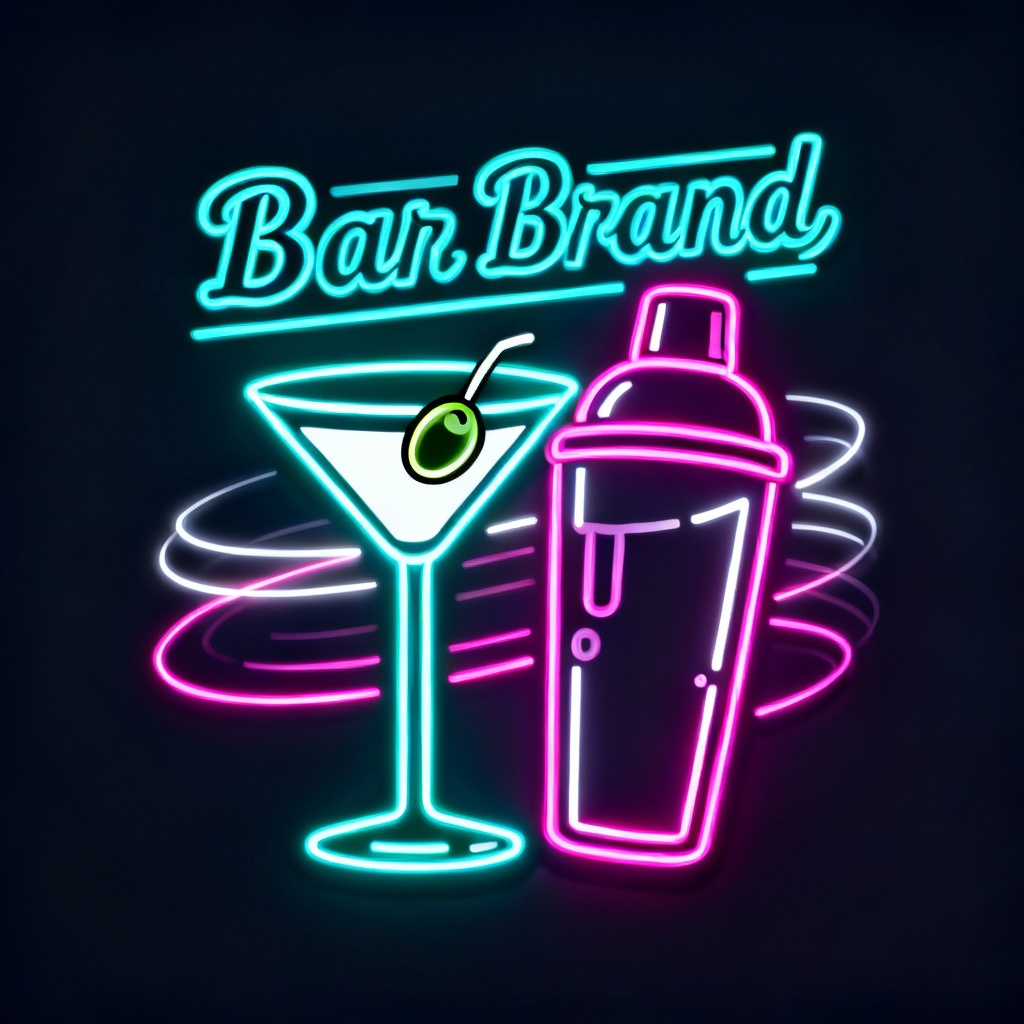 neon-outline bar logo11