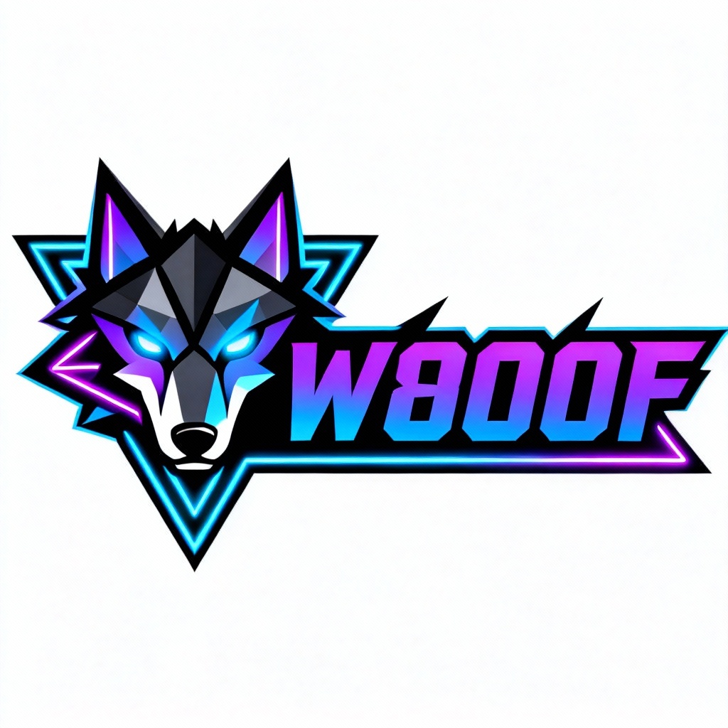fierce wolf-themed gaming logo3