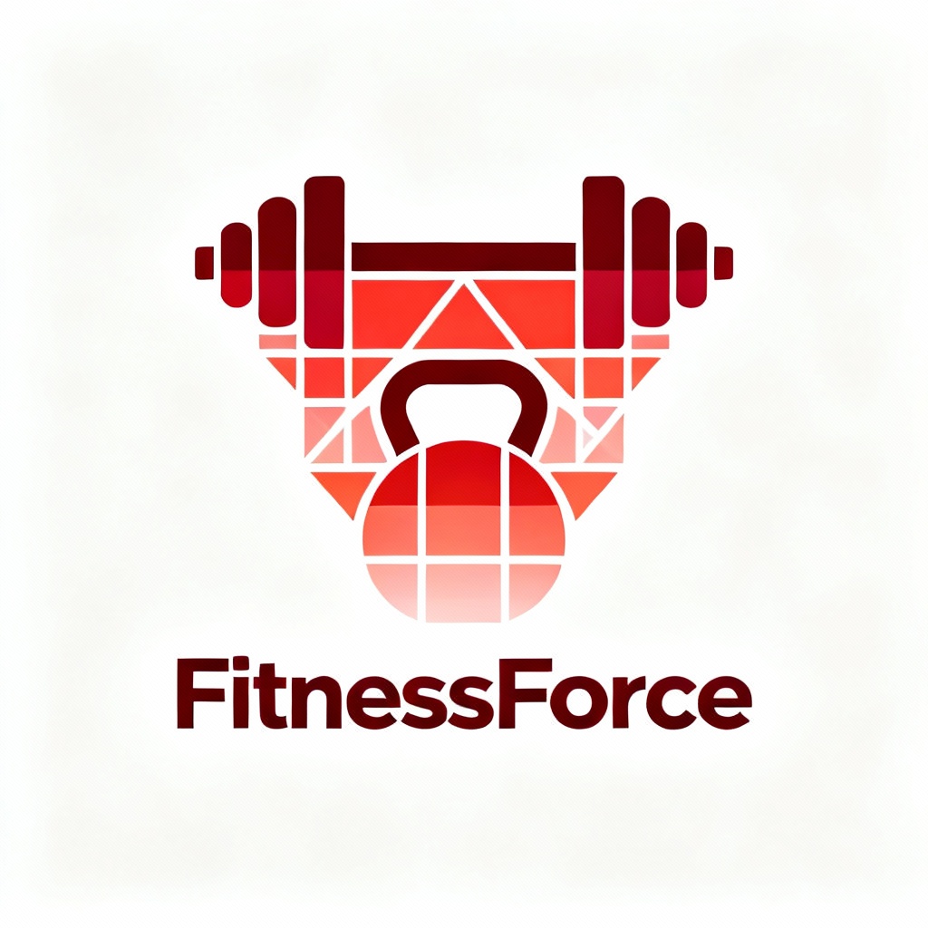 modern geometric gym logo