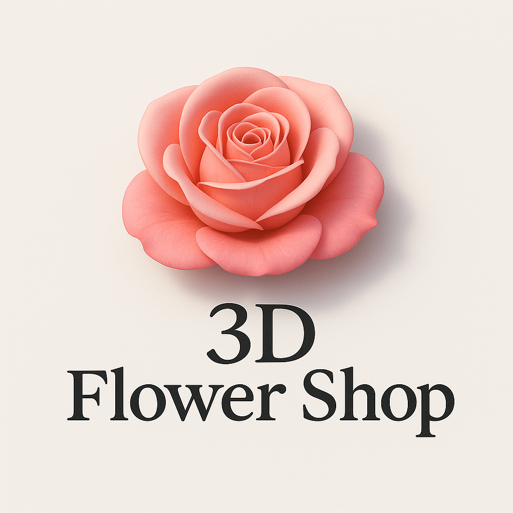3D flower shop logo2