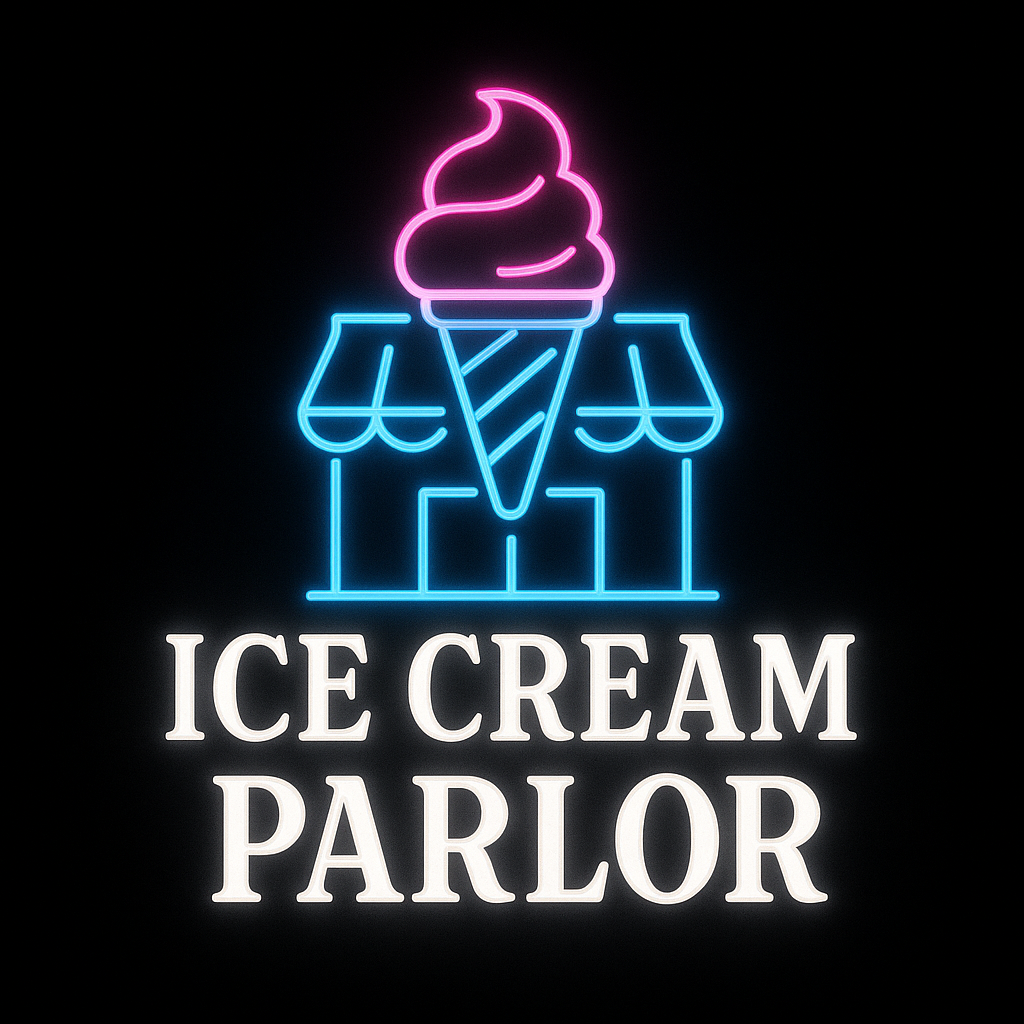 retro ice-cream parlor logo 2