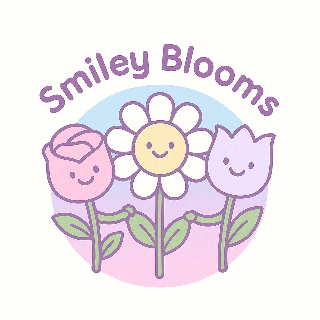 a playful cartoon flower shop logo1