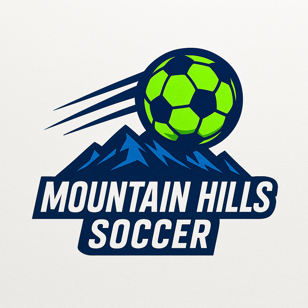 a soccer crest featuring mountains 