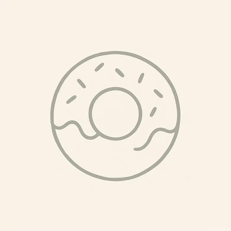 line art donut logo
