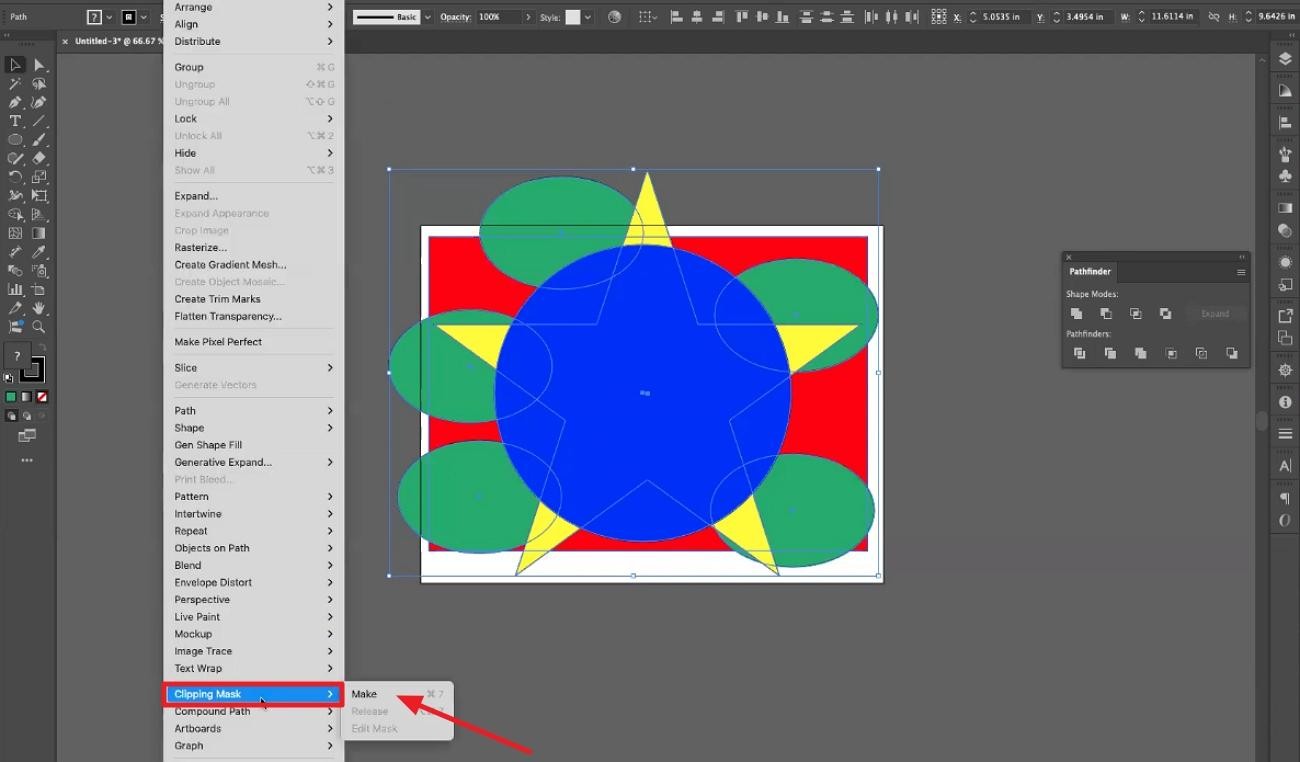 choose clipping mask from menu