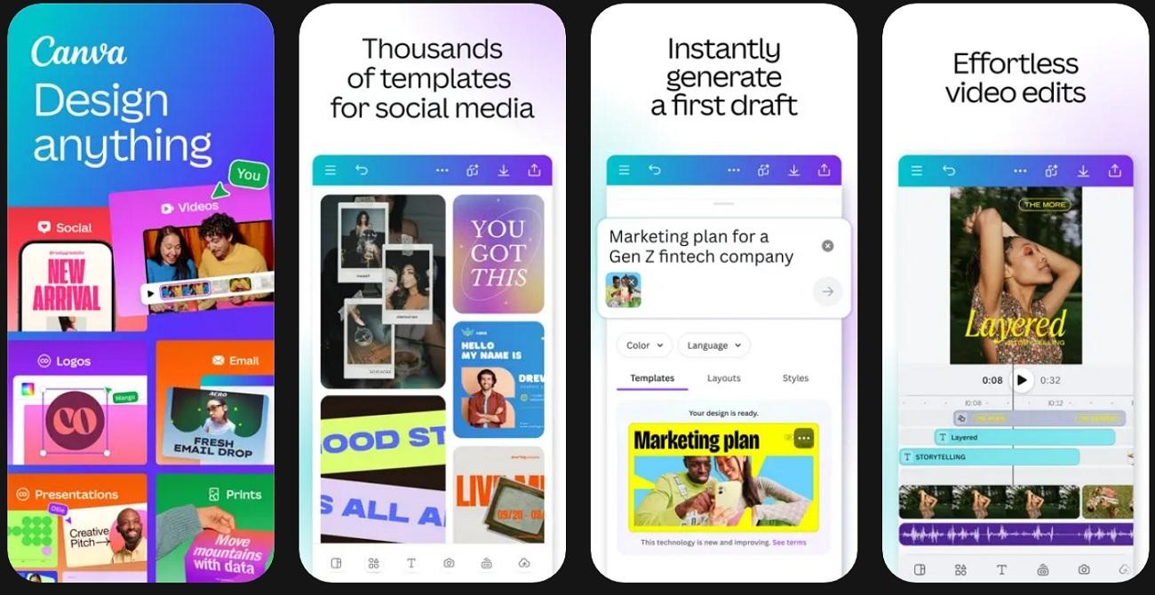 canva ai picture and video editing app