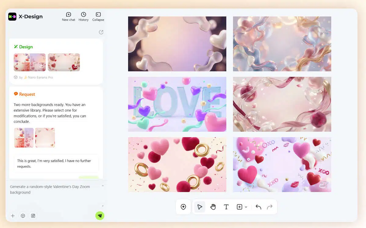 valentine's day zoom background