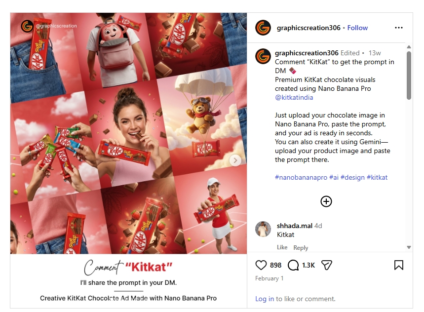 Product collages feature