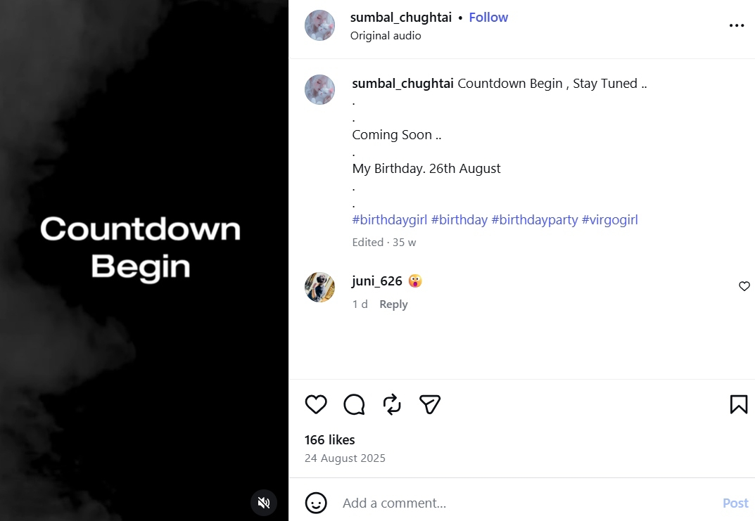 Birthday countdown reels