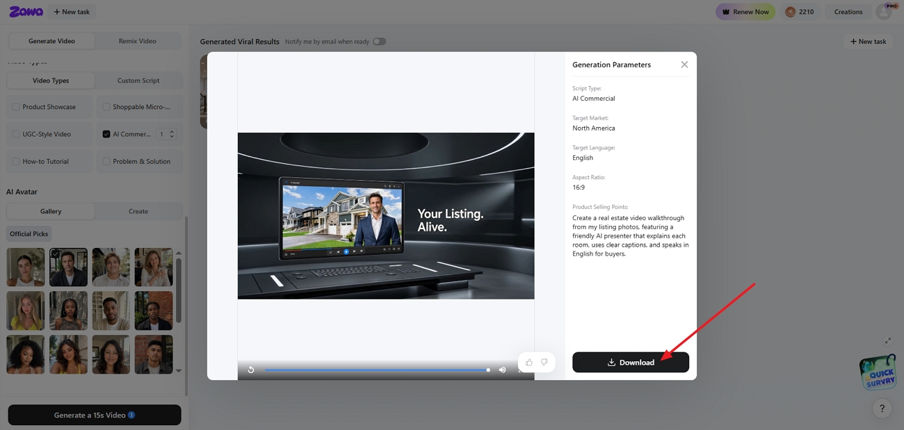 text download final real estate walkthrough