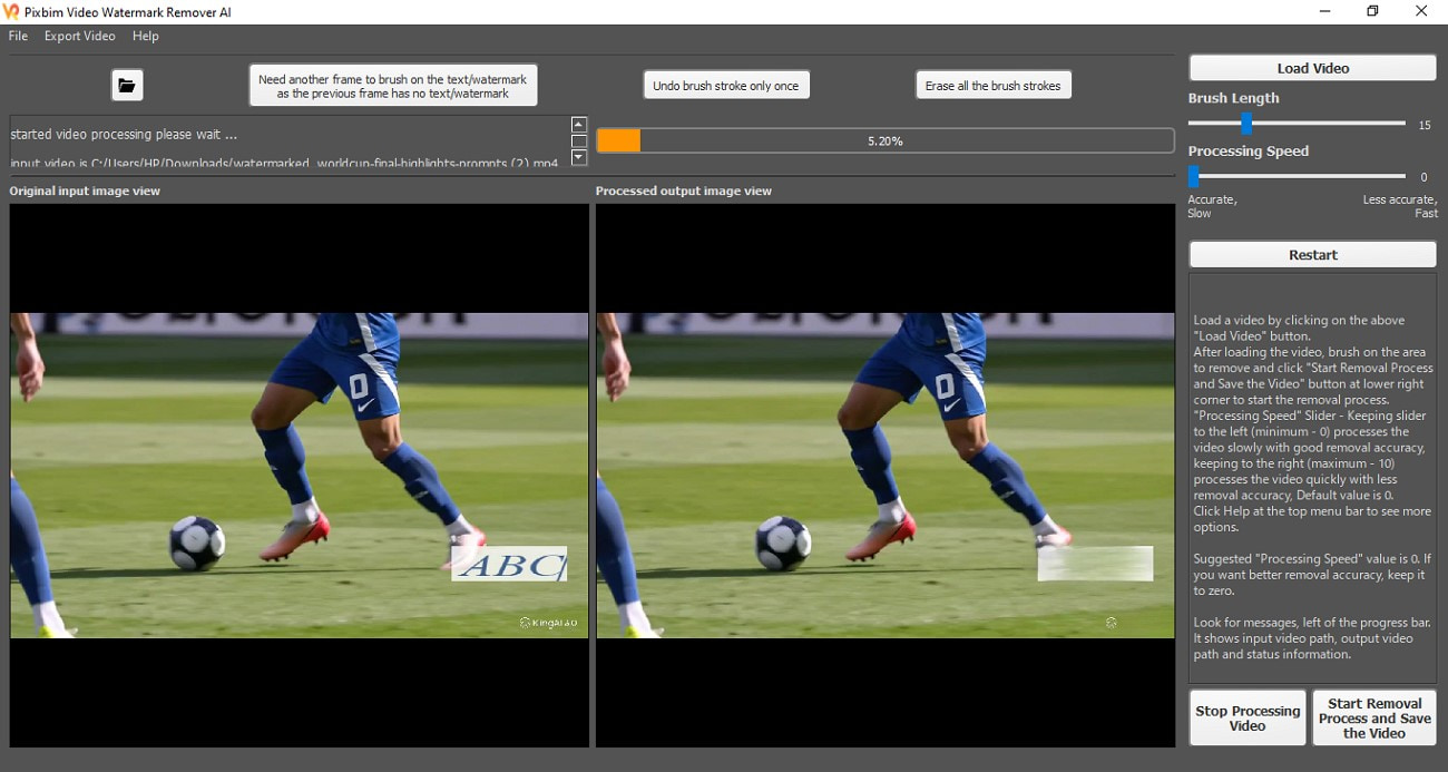 export the clean video